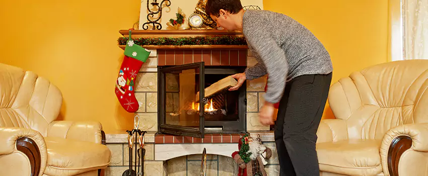 Rusted Metal Fireplace Restoration in Guasti Park, California